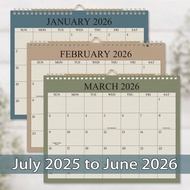 2025 Minimalist Wall Calendar, June 2025 - July 2026, 8.27*11inch, 12 Months, Creative Monthly Plann