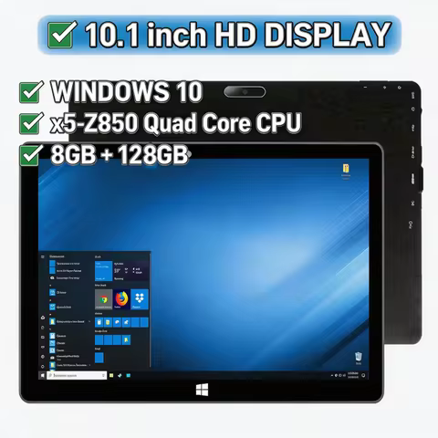AR10 8GB LPDDR4 RAM 128GB ROM 10.1" Windows 10 Tablet PC 64bit Intel Atom x5-Z8350 CPU 1920 x 1200 H