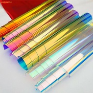SOOTHMY Rainbow Film Vinyl, 20*95CM Shiny Iridescent Film, DIY Candy Color Transparent Tarpaulin Bow