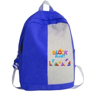 PVJ Backpack stylish SchoolYANG for Boys and Girls with Block Blast Motif