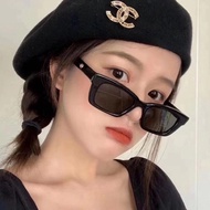 Jen nie BP 2-tone black square sunglasses, fashionable small frame eyeglasses for beach travel with 