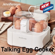 Jenniferoom JR-E1155WH Egg Steamer Voice Electric Multi Food Cooker Maker UP