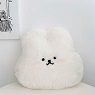Cute Creamy White Rabbit Plush Toy Pillow Crisp Black And White Gift for Girls Soft Stuffed Doll Rab