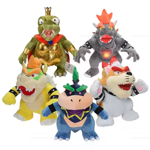 New Mario Bros Plush Toys Wonder Bowser Jr Meowser King K.Rool Fury Bowser Anime Stuffed Cartoon Pel