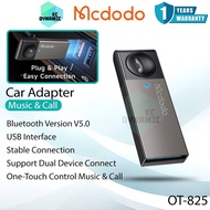 Mcdodo OT-8250 Wireless Car Adapter Control Music & Call Car Adaptor USB Adapter Mcdodo Adaptor Mcdo