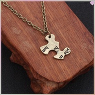 6 Pcs Necklace Pendant Puzzle Jigsaw Friends Necklaces Friendship for Girl Woman Name Women  junshao