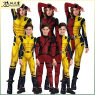 Deadpool 3 Wolverine Cosplay Jumpsuit 【 Baju Badut Deadpool 3 Wolverine 】 - Halloween Movie Costume,