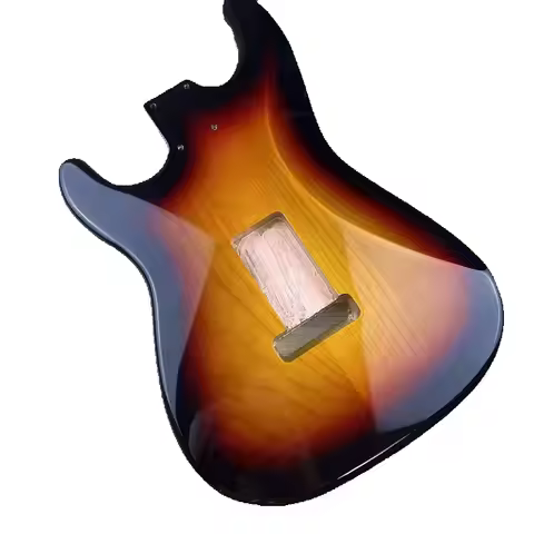 Sunburst ST-Style Guitar Body Alder Wood Gloss Finish Black Binding Fast Shipping