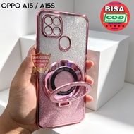 OPPO A15 Case / A15S Case Glitter Standing Magsafe Magnetic Beautiful Phone Case