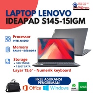 PROMO Laptop Lenovo ideapad S145-15igm Ram 8gb Ssd 256gb 15.6" Baru