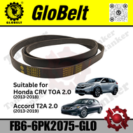 Honda CRV TOA 2.0 (2013 - 2018) Accord T2A 2.0 (2013 - 2019) GloBelt Fan Belt 6PK 2074 / 6PK 2075