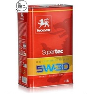 ⭐⭐100% ORI WOLVER 5W30 FULLY SYNTHETIC SUPERTEC ENGINE OIL 4L⭐⭐