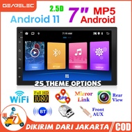 [Stok Lokal] 9210S-J Android 11 Stereo Mobil 7 Inch 2.5D Layar IPS Quad Core Bluetooth WiFi GPS FM Radio Receiver dengan 25 Pilihan Tema