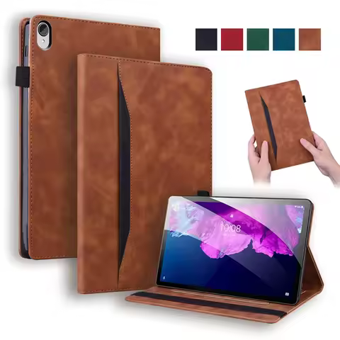 For Lenovo P11 Case Luxury Leather Flip Cover For Funda Lenovo Tab P11 TB-J606F L Tablet Case For Le