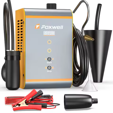 FOXWELL SD201 Automotive Smoke Machine Built-in Air Compressor EVAP Vacuum Exhaust Pipe Diagnostic T
