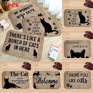 Entrance Mat Water-absorb Cute Cat Puppy 3D Print Floor Mat Bedroom Carpet Anti-Slip Kitchen Toilet 