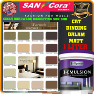 SINAR SANCORA I EMULSION 1 LITER INTERIOR MATT WALL PAINT WARMTH NEUTRAL / CAT DINDING RUMAH TIDAK KILAT COKLAT BROWN