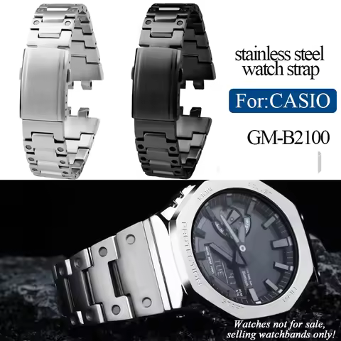 For Casio G-SHOCK modified watch band GM-B2100 GM-B2100D/BD-1A/GD-5A men's stainless steel watch str