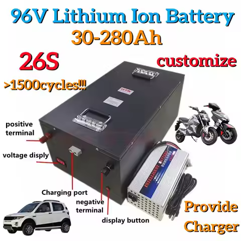 GTK 26S 96V 30Ah 50Ah 80Ah 100Ah 120Ah 150Ah 200Ah 280Ah Lithium Ion Battery for 4KW 9KW Golf Cart S