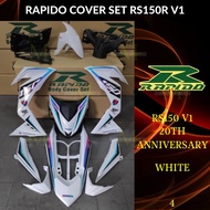 RAPIDO COVER SET RS150R/RS150 V1 20TH ANNIVERSARY (4) WHITE (STICKER TANAM/AIRBRUSH) COVERSET