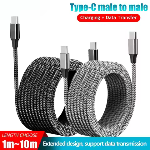 PD 60W Type C to Type C Fast Charging Cable Type C 3m 5m 8m Extending Data Cable For Huawei Xiaomi S