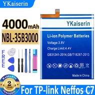 YKaiserin New 4000mAh NBL-35B3000 Baery For TP- Neffos C7 Y7 X9 TP910A TP910C TP913A Mobile one   Free Tools