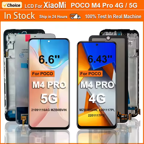 Super AMOLED LCD For Xiaomi Poco M4 Pro 4G LCD Touch Screen Digitizer Assembly For Poco M4 Pro 5G LC