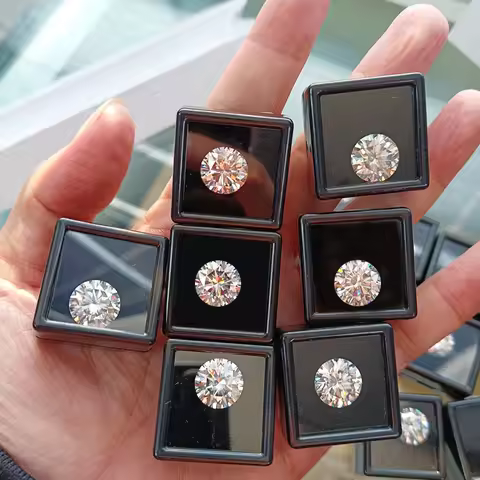 [Brand New EU Quality] Full Size Moissanite Loose Stone D Color 3EX Hand Cutting 0.7-14mm Certified 