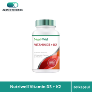 Nutriwell Vitamin D3 800 IU + K2 60 Kapsul
