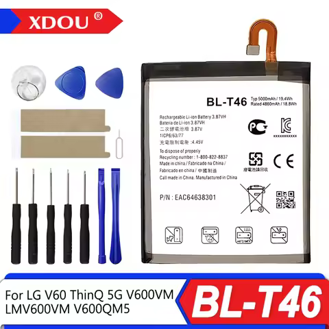 Brand-New BL-T46 5000mAh Battery For LG V60 ThinQ 5G LMV600VM V600VM V600QM5 BL T46 Mobile phone Bat