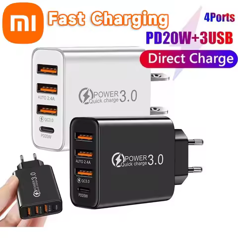 Xiaomi Original 67W Phone Charger 3USB+PD Type-c Mobile Phone Charger Multi-Port Travel Charging Hea