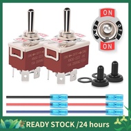 4Pin Reverse Polarity Toggle Switch 2PCS 12V Momentary Rocker Switch 30A on Off on DPDT 3 Position W