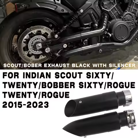 For Indian Scout Bobber Sixty Rogue Twenty 2015-2023 Slip-On Exhaust System Shorty GP Slip Ons Muffl