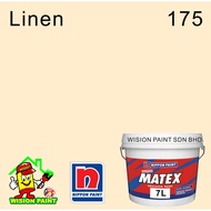 175 LINEN ( 7 LITER ) NIPPON PAINT ( SUPER MATEX 7L ) EMULSION PAINT / CAT DALAM RUMAH / INTERIOR WA