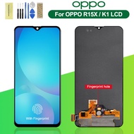 6.4'' Super AMOLED For Oppo R15x PBCM10 PBCT10 LCD Display Screen Touch Digitizer For Oppo K1 PBCM30 Display Replacement