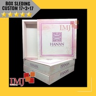 CUSTOM DESIGN SLIDING HIJAB BOX 17 3 CUSTOM HIJAB BOX CUSTOM HIJAB CARDBOARD 17x17x3 SLIDING BOX