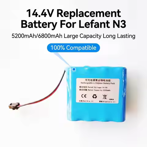 C465-G1-4S2P 5200mAh 6800mAh Lithium Ion Replacement Battery Compatible For Lefant N3 Robot Vacuum C