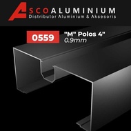 FF Aluminium "M" Polos Profile 0559 kusen 4 inch Alexindo