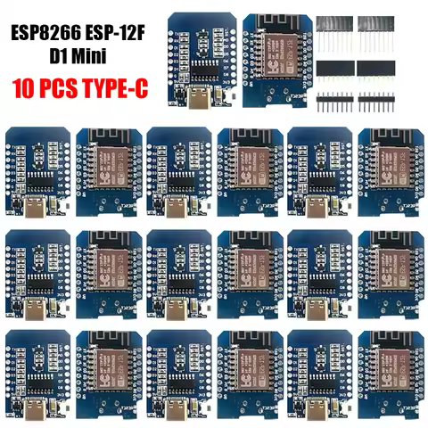 XCW WeMos D1 Mini TYPE-C/Micro USB ESP8266 ESP-12F CH340G V2 Module WiFi D1 Mini Development Board 3