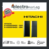 HITACHI 534L 2 DOOR FRIDGE RVG695P9MSXGGR black  R-VG695P9MSX