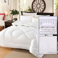 Zen Hub Double Size Hotel Quality Plain White Comforter Duvet Filler, Bed Comforter Kumot Makapal