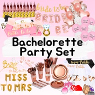 [SG Instock] Bride To Be Balloon Hen Party Bridal ShowerSash Tinsel Tassel Tiara Veil Team Bride Bac