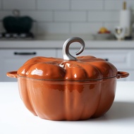 HY&amp; Export Pumpkin Enamel Cast Iron Pot Orange24Stew Pot Enamel Soup Pot Thermal Cooker Induction Cooker Open Flame Univ