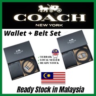(Special Warm sale) COACH belt + men's belt wallet combination multi-card wallet gift box set
