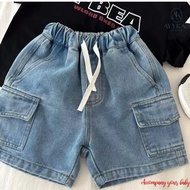 AYYKAO jean shorts, Korean style boxed jeans for children from 6-40kg S8 baby boy shorts short pants
