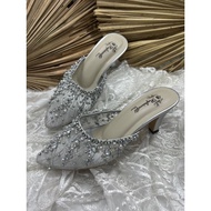 Rafaizoutfit shoes, women's shoes, sintya silver wedding shoes, 7cm pointed