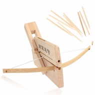 ◕Bamboo Wood Mini Zhuge Crossbow Crafts Chinese Repeating Crossbow Chu-ko-nu Toy spdivine