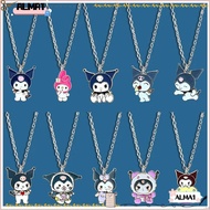 ALMA Kuromi Necklace, Anime Merchandise Decoration PVC Anime Figures Necklace, 2024 Kuromi Cartoon N