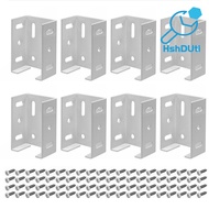8Pcs Aluminum Fence Brackets Stable Connection Rustproof Powder Coated Surface Heavy-Duty Metal Fenc