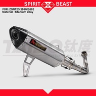 Akrapovic ZONTES 368G Modified Exhaust Pipe Titanium Stainless Steel Full System Exhaust Plug and pl